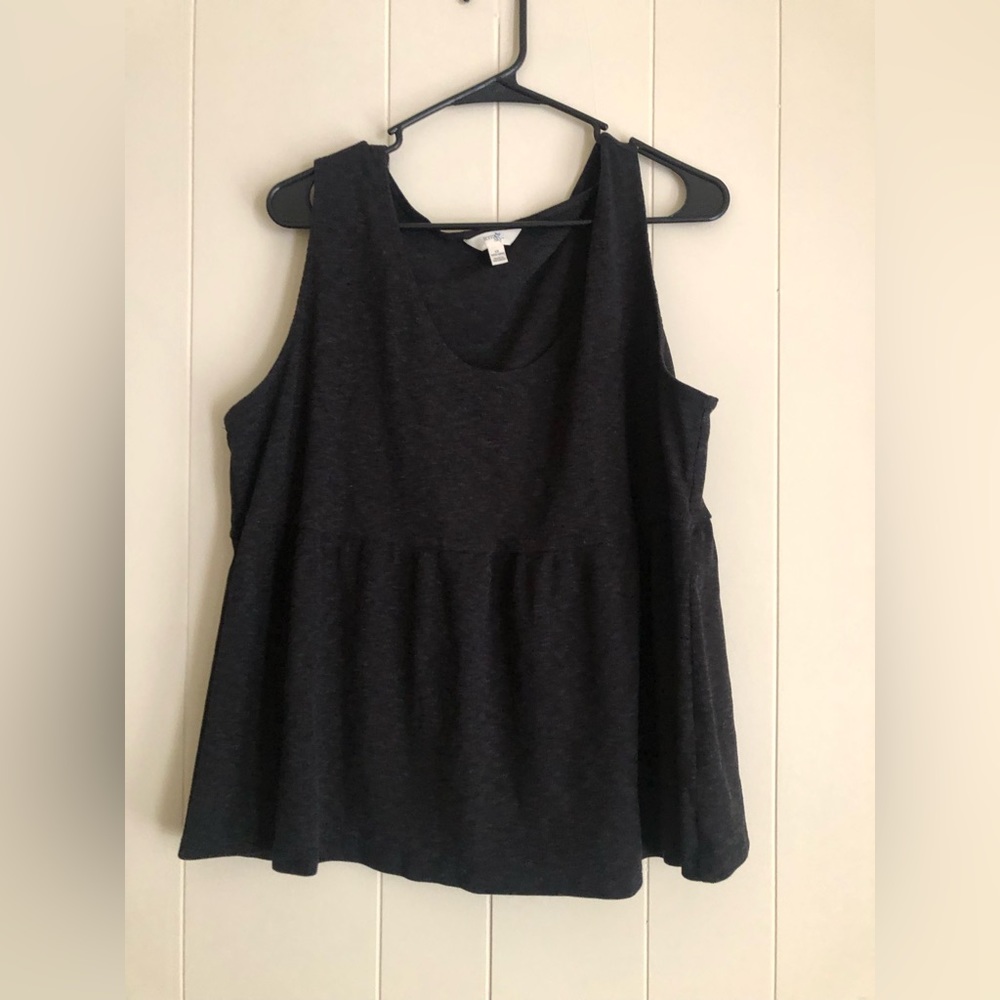 dark gray babydoll top, terra & sky, never worn